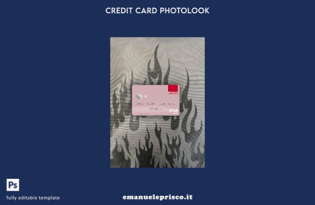 modello frontale photolook per carta di debito visto Norvegia BN Bank ASA stile 